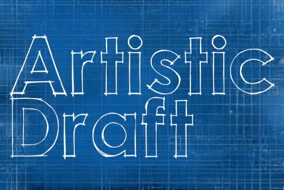 Artistic Draft Font: Architectural Style for Web Design