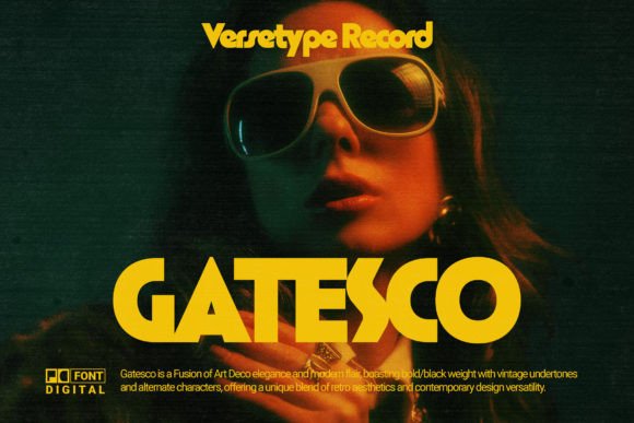 Gatesco Font: Bold Art Deco Sans Serif Style