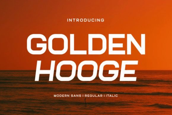 Golden Hooge Font for Minimalist Campaign Branding