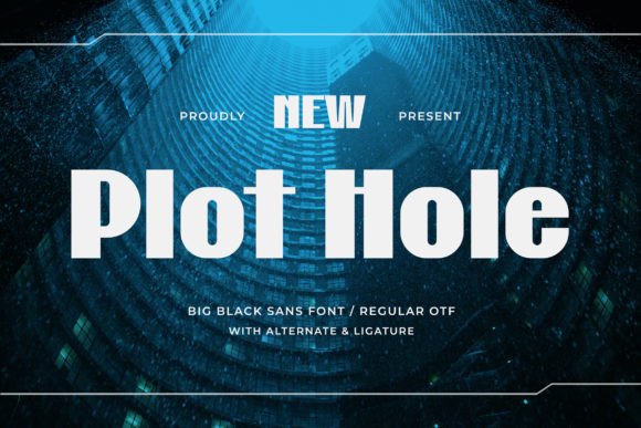 Plot Hole Font: Bold Sans Serif for Crafters