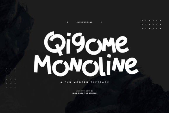 Qigome Monoline Font for Modern Handmade Labels
